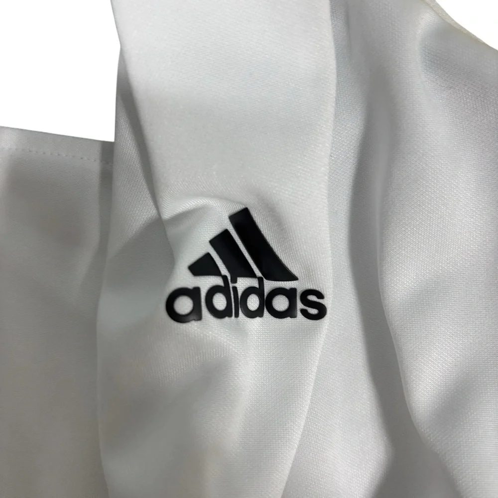 Adidas MLS Quarter Zip Pullover Mens White Black Soccer Training Top Large #673